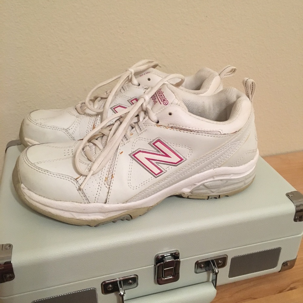 New Balance 608v3 Pink and White Sneakers